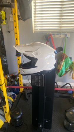 HJC White Motocross Off-Road Helmet size large