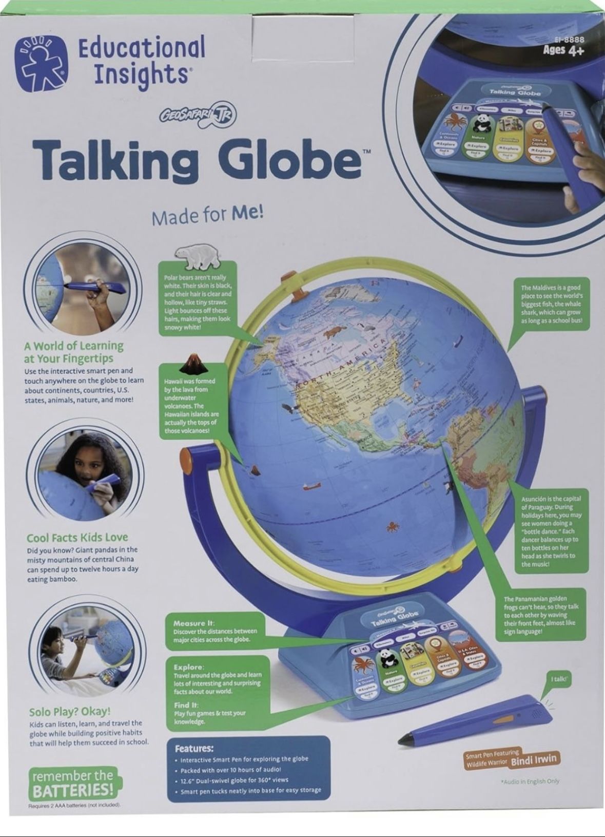 Interactive Globe- Brand New!