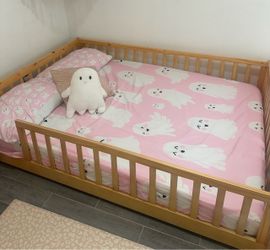 Floor Bed Frame + Mattress for Toddlers (Full Size)