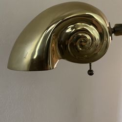 Vintage Nautilus Shell Adjustable Brass Floor Lamp  (eBay Price $659)