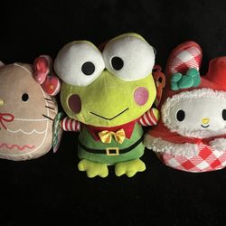 Hell Kitty, My Melody, And Kerropi Plush