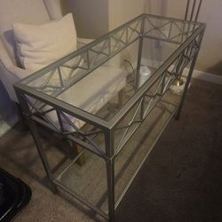 Sofa Table  With Glass 