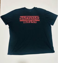 Mad Engine “STRANGER THINGS” Black Short Sleeve T-shirt Red Logo Size 4 XL Mens