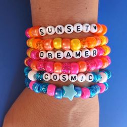 Handmade Cosmic Kandi Beaded Bracelet Sets