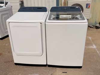 Samsung top load washer and electric dryer