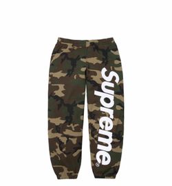 Supreme Satin Appliqué Sweats Camo SS26