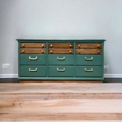 Green And Natural Wood 9 Drawer Dresser Dresser for Sale in Conyers, GA -  OfferUp