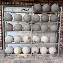 Grey Man Gear Medicine Balls with Commercial grade rack