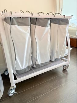 3 bag rolling laundry hamper
