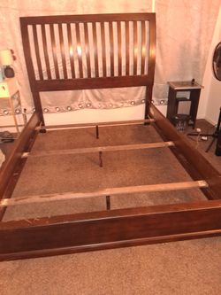 Queen sleigh bed frame