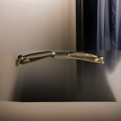Art Deco Bar Slide On Collar Clip Nu-Lok Gold Tone Pat. 1849020