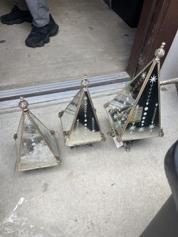 Beautiful Silver Glass Christmas Decoration