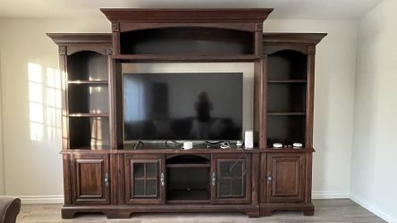 Large Wooden Entertainment Center