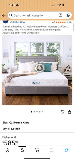 California King Sunrising Bedding 12" Mattress - Fiberglass Free ($585 New)