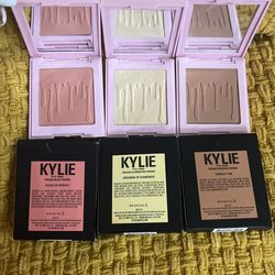 Kylie Jenner Pressed Blush Powder, Illuminating Powder And Bronzing Powder 