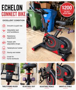 Echelon Connect Exercise Bike – Excellent Condition – $200 OBO  Echelon Connect indoor exercise bike in excellent condition. Works perfectly and has b