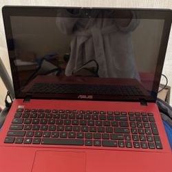 💻 ASUS Red Laptop – 15.6” Screen, Needs OS / Hard Drive Repair  Description: Stylish red ASUS laptop. Great for parts or repair. The laptop powers on