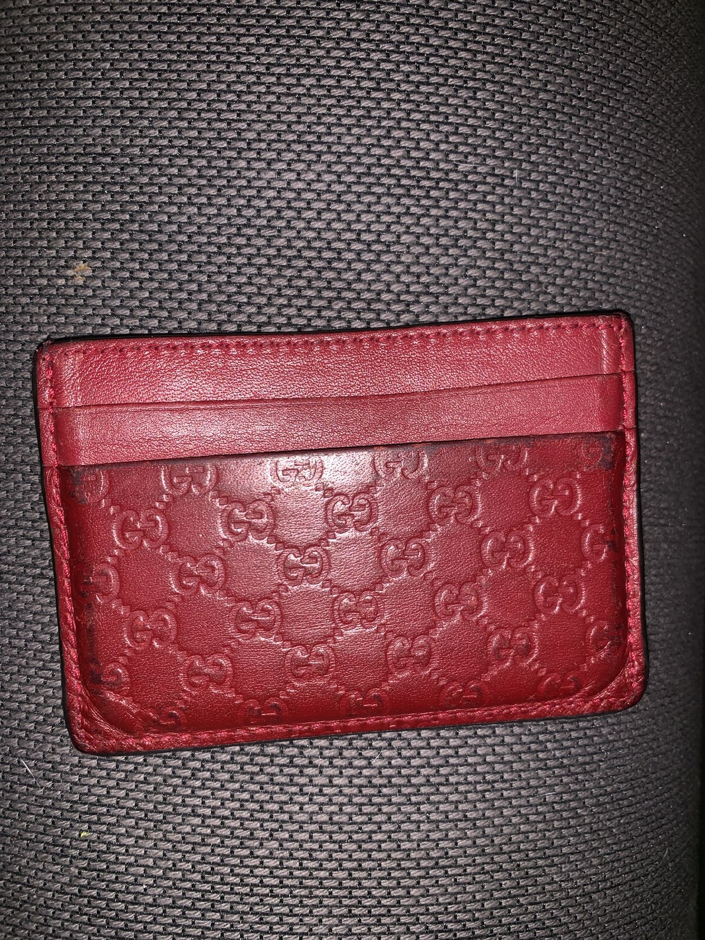 Gucci guccissma card holder and wallet red