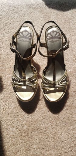 Womens Cork Wedge multi bronze sandal