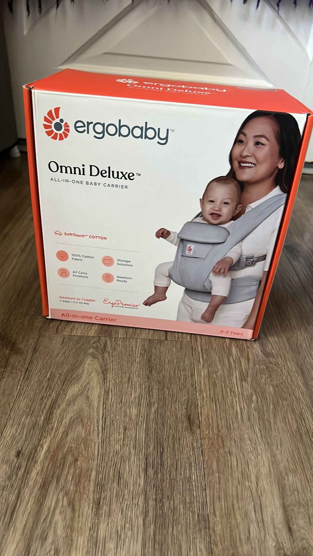 Ergobaby Omni Deluxe Cotton All-in-One Baby Carrier - Pearl Gray