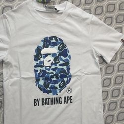 A Bathing Ape T-shirt Blue Camo (price Negotiable)