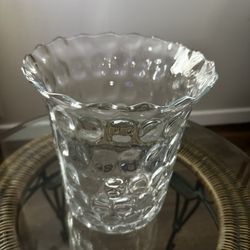 Partylite Glass Replacement 10" Hurricane Seville Candle Holder Bubble Thumbprint (3+ wick) or Vase.