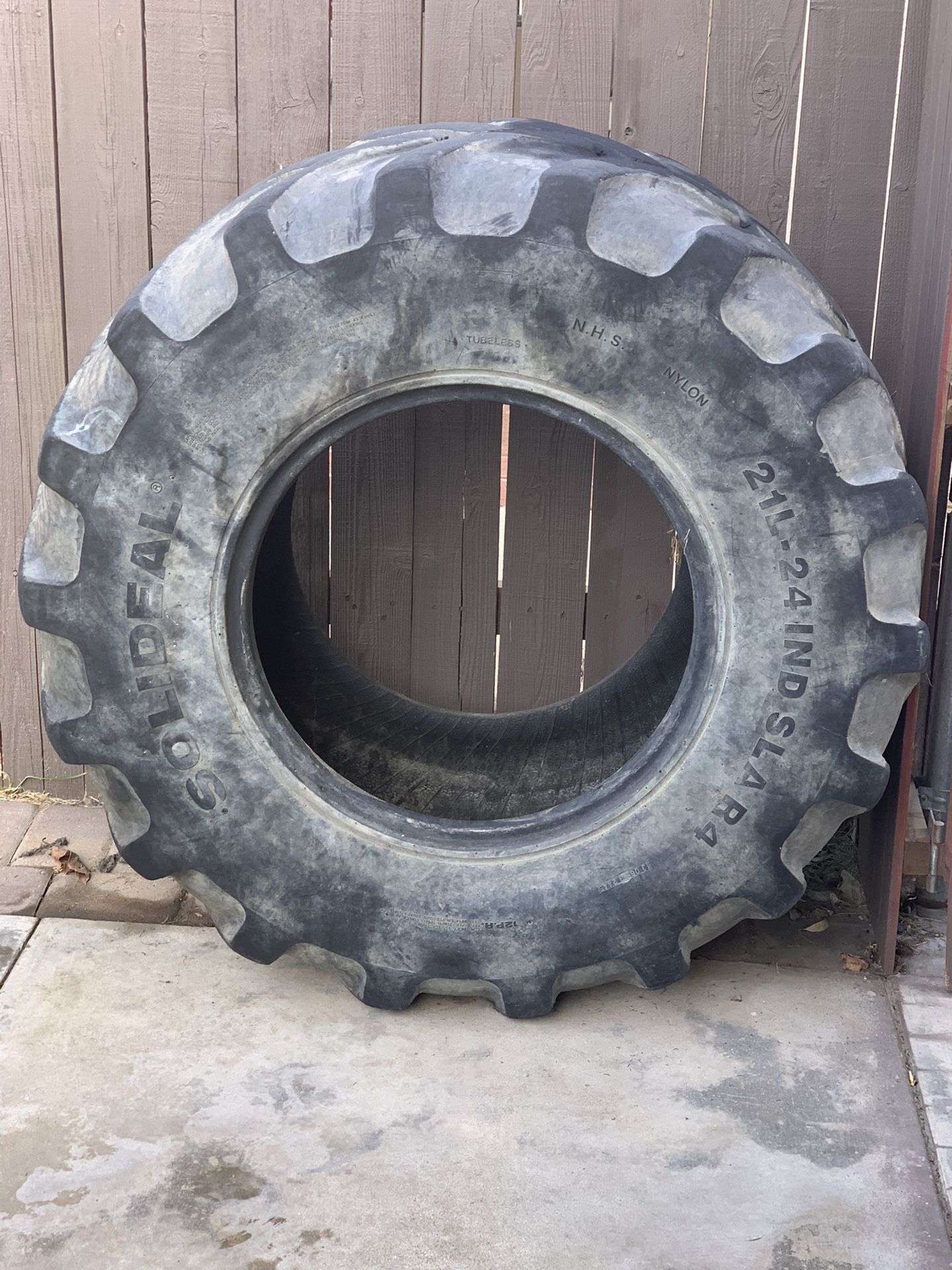 Backhoe Rear Tire Good For Work Out