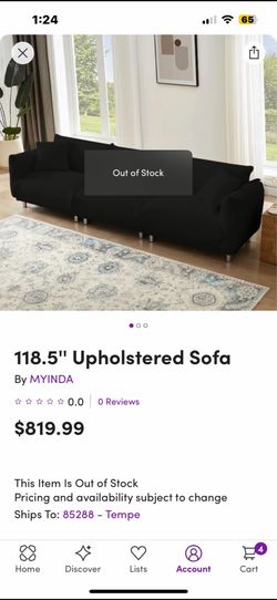 118.5” Upholstered Sofa