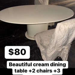 Dining Table. 2 Chairs 3 Bar Stools