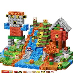150 PCS Magnetic Blocks, 2X Magnetic Force, 0.8in, Magnetic Building Blocks Cubes for Kids, Magnet Toys for Boys or Girls Age 3+, Stacking Magnets, ST