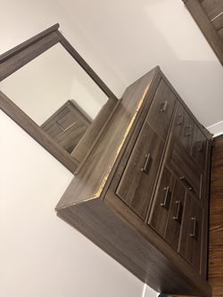 Dresser with mirror