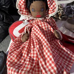 Cloth doll three dollars