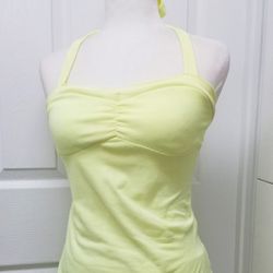 Yellow Two Piece Top Skirt M