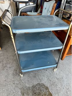 Vintage mcm kitchen utility cart