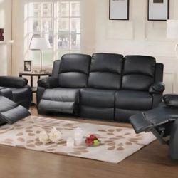 3 Piece Reclining Couch Set 