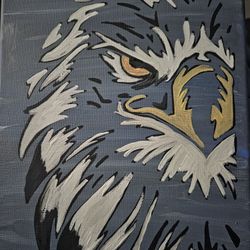 Eagle Painting On 11x14 Canvas 