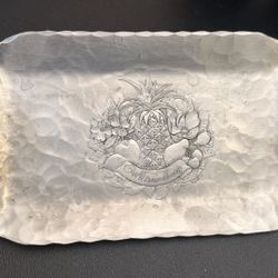 Engraved Antique aluminum Tray