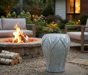 A sculptural side table stool Indoors Outdoors