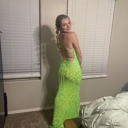 green prom dress