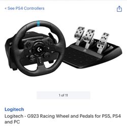 Logitech G923 Racewheel And Pedals New Only Took Out Box