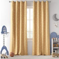 Curtains (Gold And White)