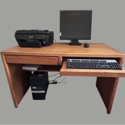 Desk and Printer