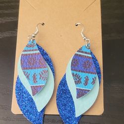 Handmade Faux Leather Earrings 