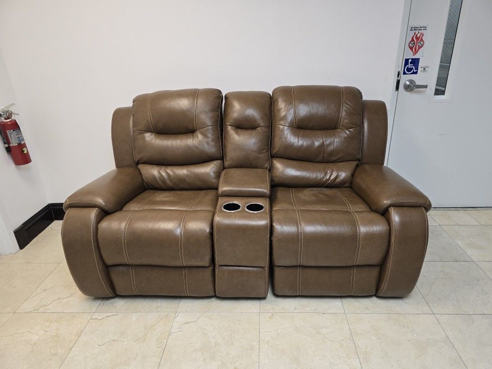 Leather Loveseat Recliner