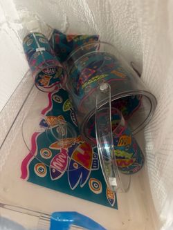 Vintage 90's pitcher, tray and cups