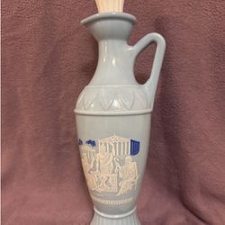 Vintage 1961 Jim Beam Blue Grecian Urn Socrates Plato Aristotle Decanter