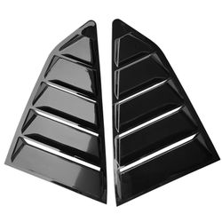 Brand New 2PCS Camaro 2016-2024 Glossy Black Side Window Scoop Quarter Louver Cover