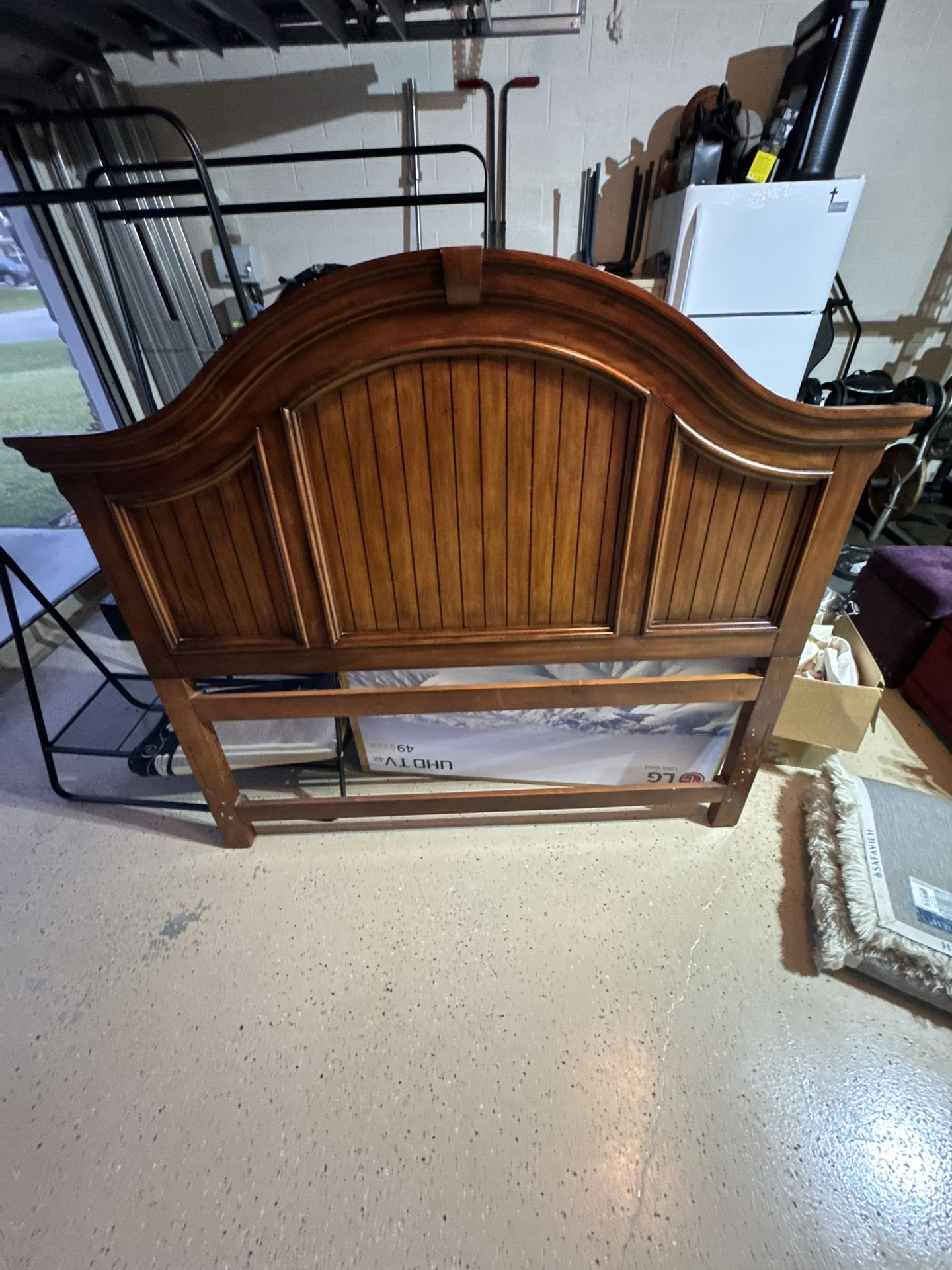 Queen Headboard, Dresser, And Bed Rails