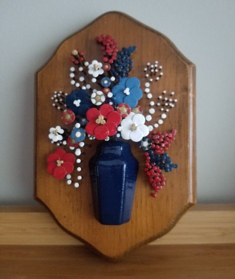 Vintage Pauline Owens Nail Flower Art/1975