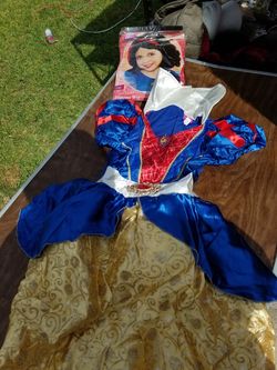 Snow White costume with wig 8/10 new
